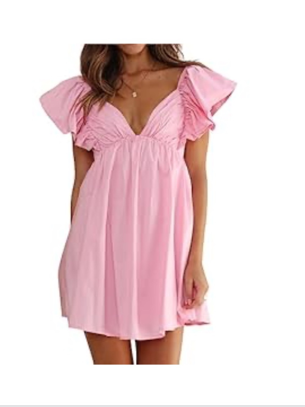 Source Unknown Pink Ruffle Mini Dress - Picture 6 of 6
